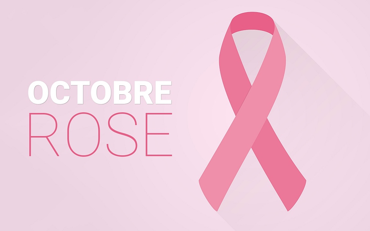Ruban rose symbolisant Octobre Rose, mois de sensibilisation au dépistage du cancer du sein, avec une mise en avant de l’engagement bien-être de LaserAddict.
